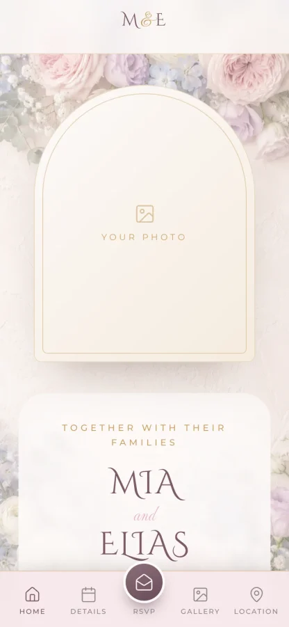 The Pastel Seal invitation design shown on a phone